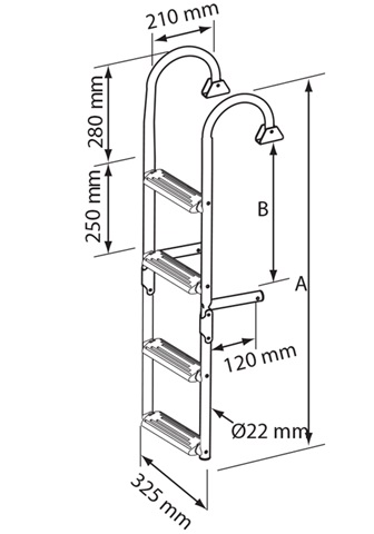Escalera NUOVA RADE 290mm 180º