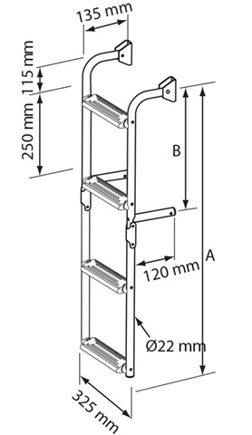Escalera NUOVA RADE 290mm 90º
