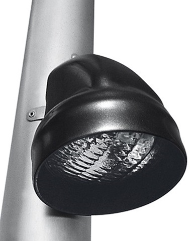 Foco PVC Mastil Negro