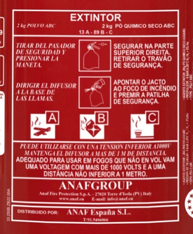 Extintor Manual 2Kg ANAF