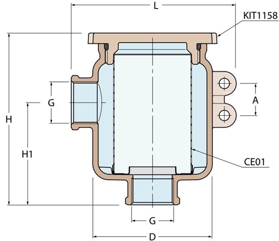 Filtros Agua Motor GUIDI 1158