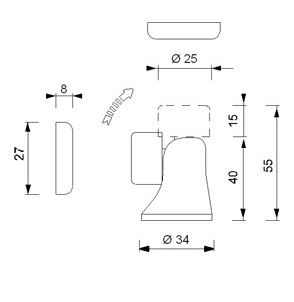 Sujetapuertas Magnetico F&S