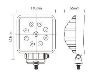 Foco LED 27W Cuadrado