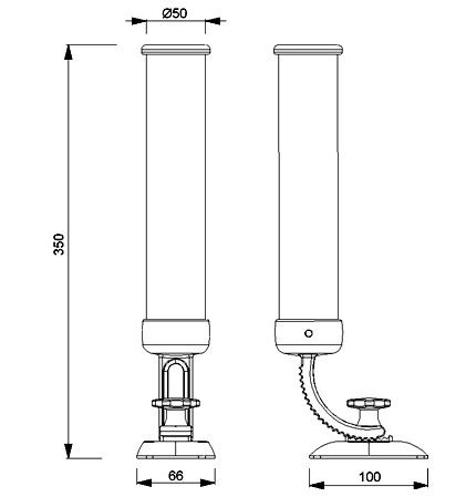 Portacañas Cubierta F&S 9147A Inox
