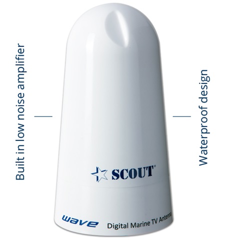Antena TV SCOUT Wave Blanca