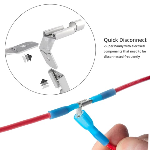 Conector Faston Doble Termoretractil