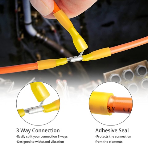 Conector Faston Doble Termoretractil