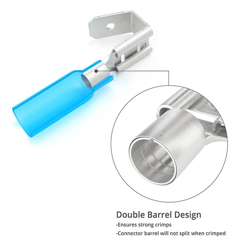 Conector Faston Doble Termoretractil