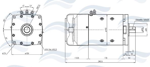 Motor CIMA 30394 2000w 24v