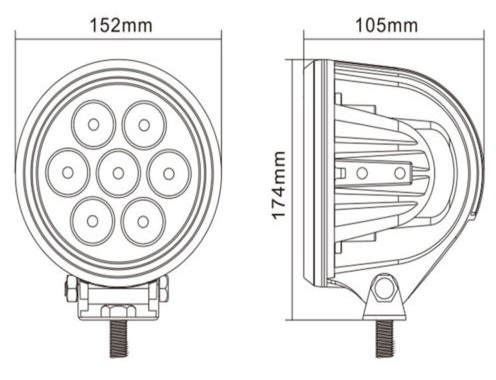 Foco LED 70W Redondo