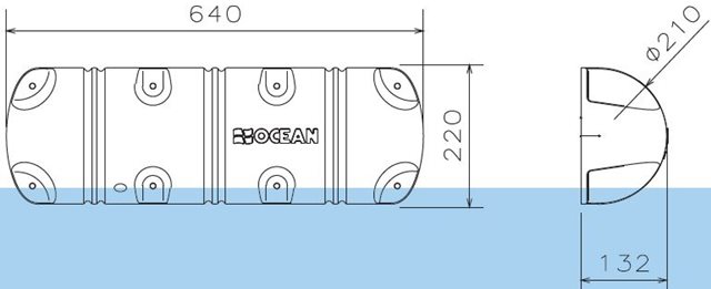 Bumper OCEAN Dock 640mm