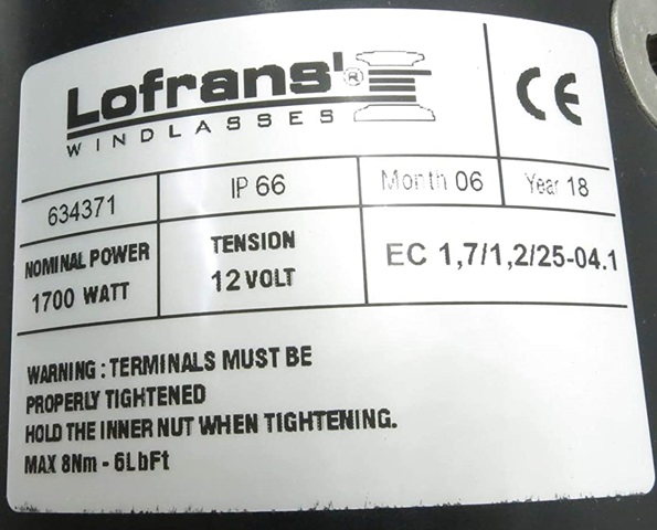 Motor LOFRANS 634371 1700W
