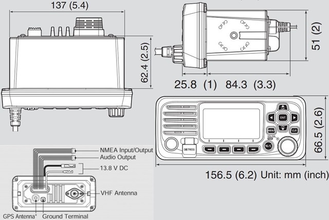 VHF ICOM IC-M330GE GPS