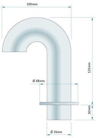 Pasacables Cubierta Inox Empotrado