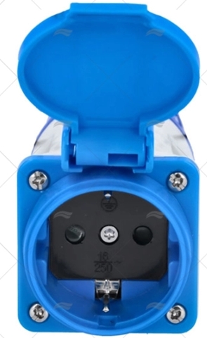 Adaptador CEE17 a Schucko Tapa