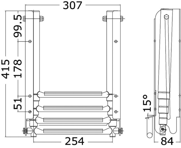 Escalera BP YOUNG MARINE Lock 4P