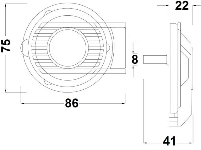 Pulsador Molinete MZELECTRONICS Inox