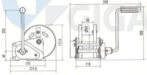 Cabrestante ROCK RBW2500