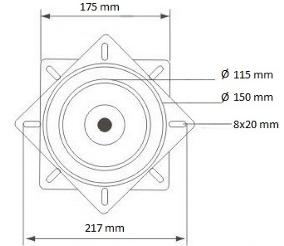 Pletina Giratoria Asiento Inox