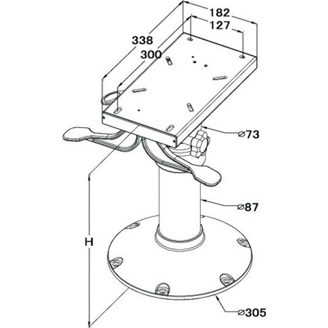 Pedestal Deslizante Piston Gas