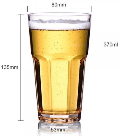 Vaso DOVAH Tritan 370ml (4 uds)