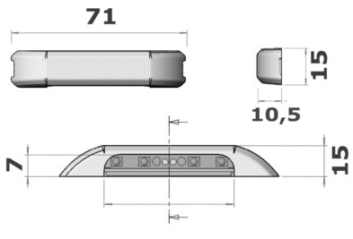 Luz Cortesia OSCULATI 71mm