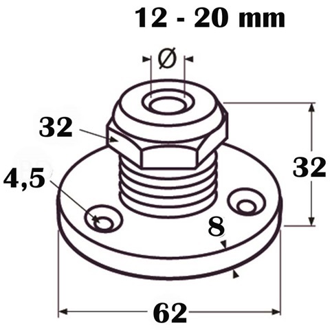 Pasacables MT Inox
