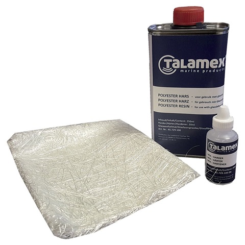 Kit Reparacion Fibra TALAMEX 250gr