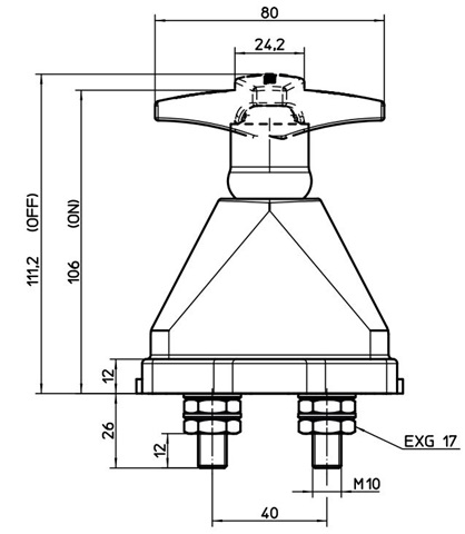 Desconectador CORMAR 500015 IP67