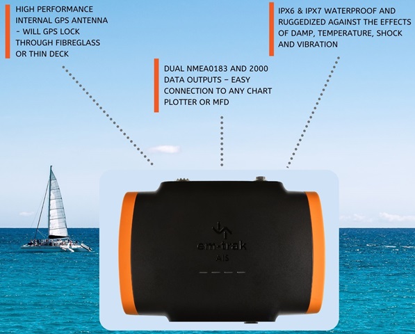 Transceptor AIS EM-TRAK B921