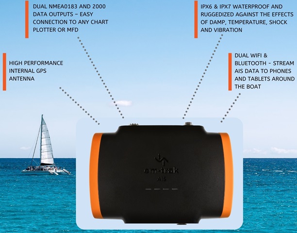 Transceptor AIS EM-TRAK B922