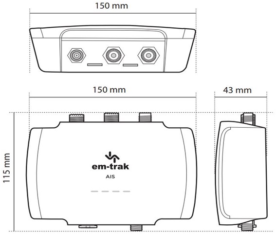 Transceptor AIS EM-TRAK B924