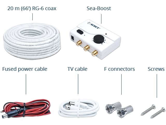 Antena TV SCOUT Cruiser Negra