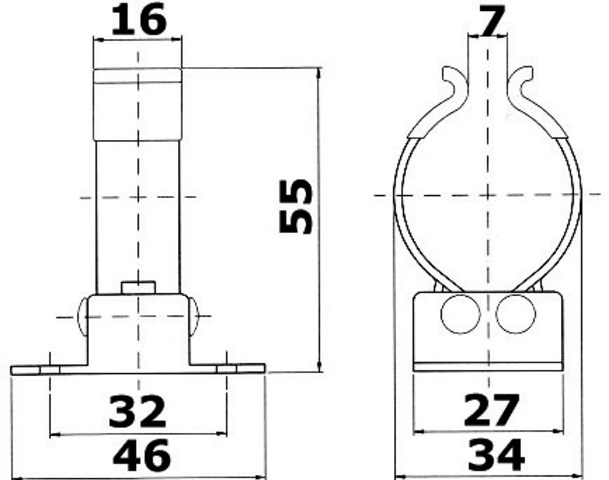 Pinza Soporte Inox OSCULATI