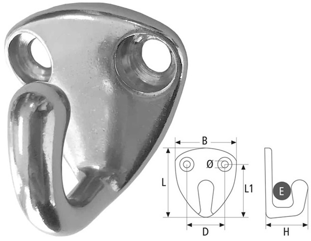 Colgador Inox Gancho