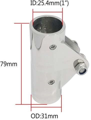 Bisagra Tubos Inox Tornillo