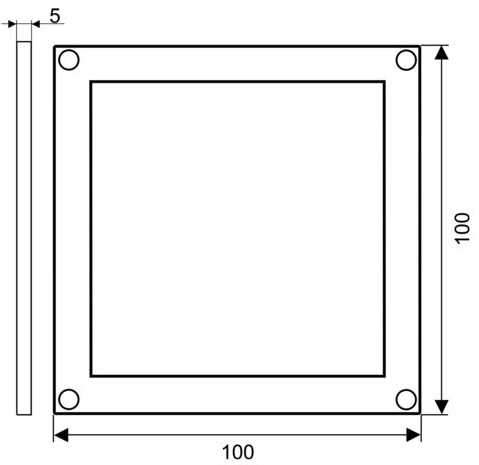 Plafon TALAMEX Square 100mm