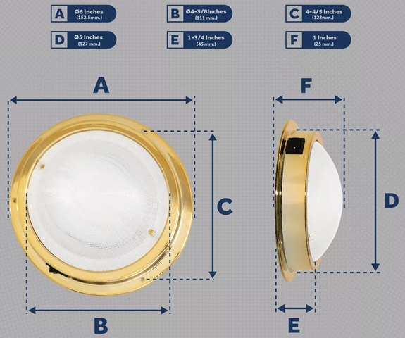 Plafon Laton LED 6"