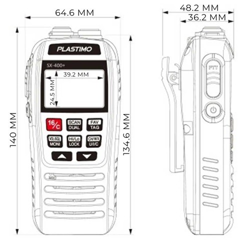 VHF PLASTIMO SX-400+