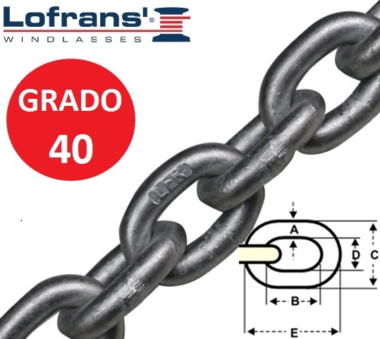 Cadena LOFRANS G40 10mm ISO4565