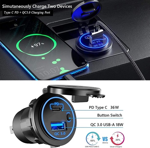 Toma USB A/C