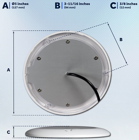 Plafon LED IP65 Blanco