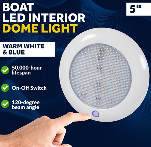 Plafon LED IP65 Blanco/Azul