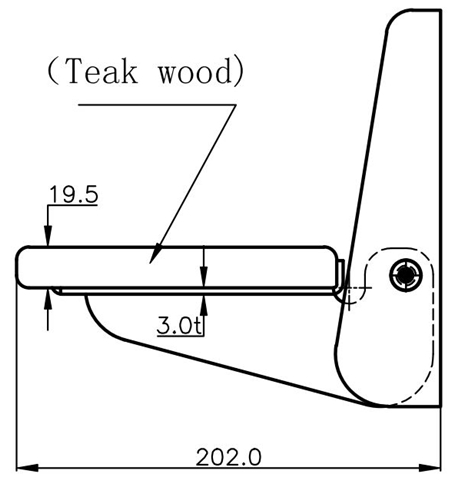 Peldaño Teca Plegable